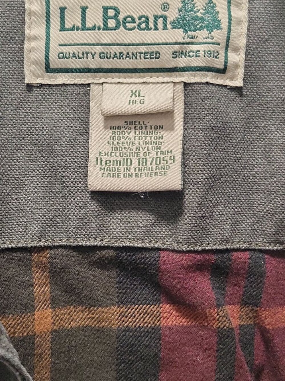 L.L Bean Green Xl Mens Work Coat - work,outdoors,chore,grampacore,cozy,winter - Picture 10 of 11